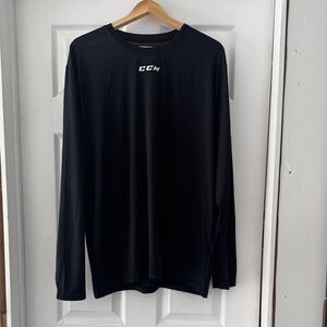CCM Men's Black Long Sleeve Tee